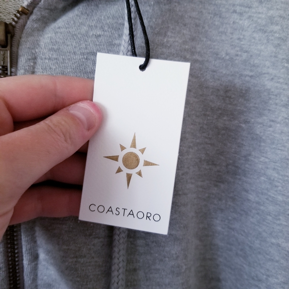 3 for $25-NWT Coastaoro Ventura Zip-Up Grey Hoodie - Picture 8 of 8